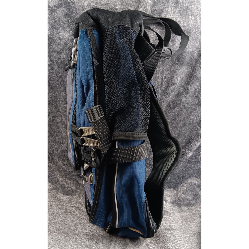 High Sierra Backpack Blue Gray School Travel Hiking Book Bag - Picture 3 of 16